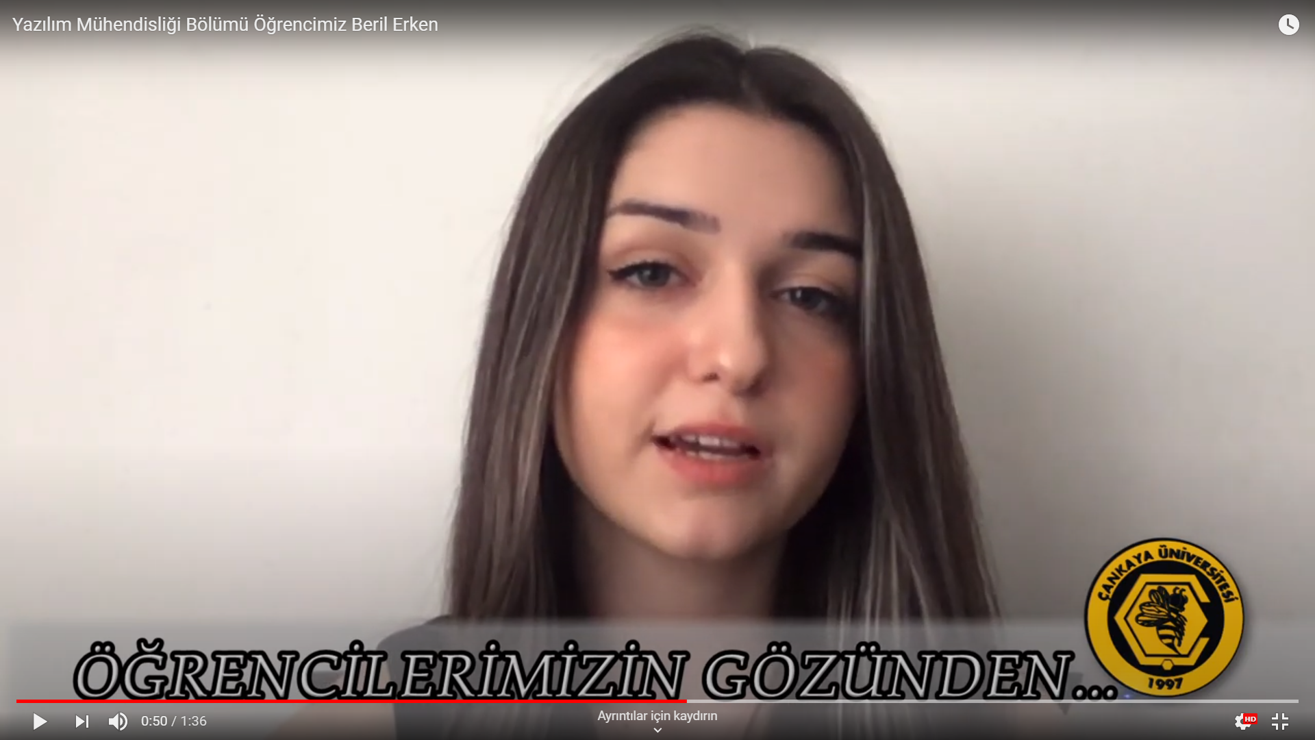 Öğrencimiz Beril Erken Yazılım Mühendisliği Bölümünü anlatıyor.